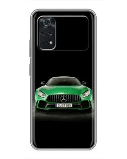 Чехол для Xiaomi POCO M4 Pro 4G с картинкой «Mercedes — неоновый лого» Чехол для Xiaomi POCO M4 Pro 4G с картинкой «Mercedes — неоновый лого»