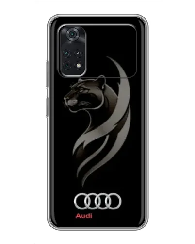 Чехол для Xiaomi POCO M4 Pro 4G с картинкой «Графика — пантера и Audi»