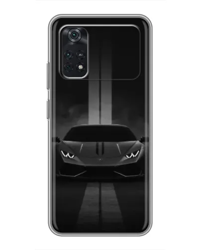 Чехол для Xiaomi POCO M4 Pro 4G с картинкой «Lamborghini симметрия дорог»