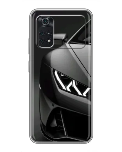 Чехол для Xiaomi POCO M4 Pro 4G с картинкой «Lamborghini фары детализация»