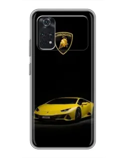Чехол для Xiaomi POCO M4 Pro 4G с картинкой «Lamborghini желтый акцент»