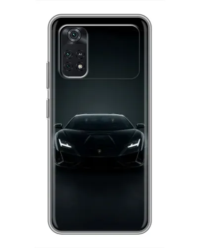 Чехол для Xiaomi POCO M4 Pro 4G с картинкой «Черный Lamborghini Aventador»