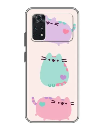 Чехол для Xiaomi POCO M4 Pro 4G с картинкой «Pusheen трио»