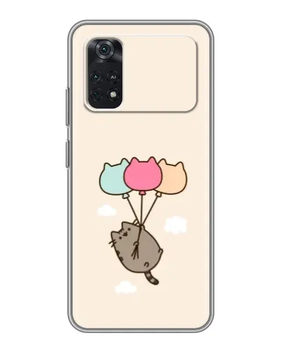 Чехол для Xiaomi POCO M4 Pro 4G с картинкой «Пушин на шариках»