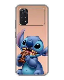 Чохол для Xiaomi POCO M4 Pro 4G з картинкою «Стіч їсть шоколад»
