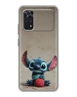 Чохол для Xiaomi POCO M4 Pro 4G з картинкою «Стіч на чоричневому фоні»
