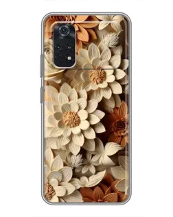 Чохол для Xiaomi POCO M4 Pro 4G з картинкою «Бежевий флористичний декор» Чохол для Xiaomi POCO M4 Pro 4G з картинкою «Бежевий флористичний декор»