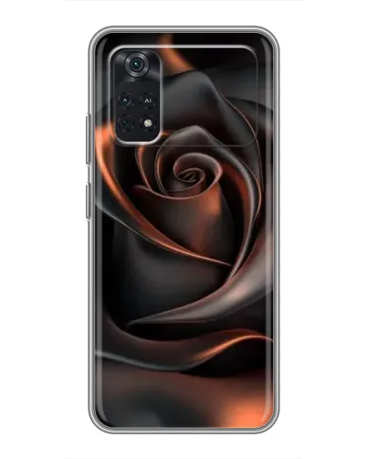 Чехол для Xiaomi POCO M4 Pro 4G с картинкой «Шелковая черная роза»