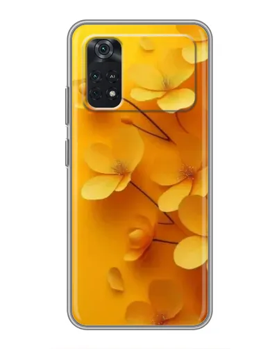 Чехол для Xiaomi POCO M4 Pro 4G с картинкой «Золотые лепестки»