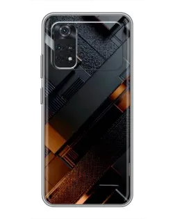 Чехол для Xiaomi POCO M4 Pro 4G с картинкой «Черные геометрические блоки»