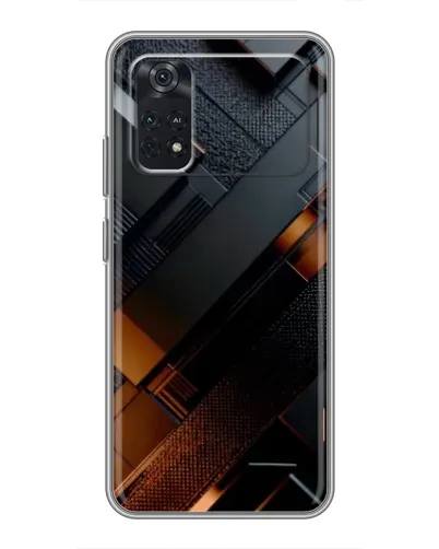 Чехол для Xiaomi POCO M4 Pro 4G с картинкой «Черные геометрические блоки» Чехол для Xiaomi POCO M4 Pro 4G с картинкой «Черные геометрические блоки»