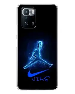 Чехол для Xiaomi POCO X3 GT с картинкой «Jordan Neon Blue» Чехол для Xiaomi POCO X3 GT с картинкой «Jordan Neon Blue»