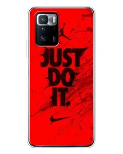 Чехол для Xiaomi POCO X3 GT с картинкой «Nike Just Do It» Чехол для Xiaomi POCO X3 GT с картинкой «Nike Just Do It»