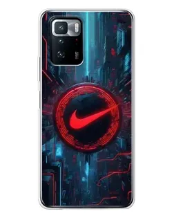 Чехол для Xiaomi POCO X3 GT с картинкой «Техногенный стиль Nike» Чехол для Xiaomi POCO X3 GT с картинкой «Техногенный стиль Nike»
