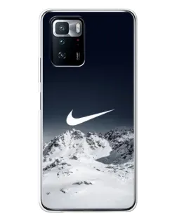 Чехол для Xiaomi POCO X3 GT с картинкой «Nike — зимние горы» Чехол для Xiaomi POCO X3 GT с картинкой «Nike — зимние горы»