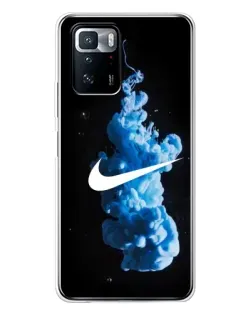 Чехол для Xiaomi POCO X3 GT с картинкой «Nike и синий дым» Чехол для Xiaomi POCO X3 GT с картинкой «Nike и синий дым»