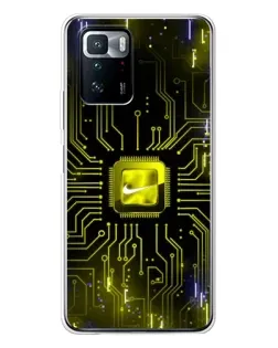 Чехол для Xiaomi POCO X3 GT с картинкой «Nike — золотая искра» Чехол для Xiaomi POCO X3 GT с картинкой «Nike — золотая искра»