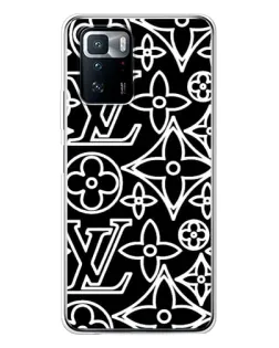 Чехол для Xiaomi POCO X3 GT с картинкой «Черно-белый узор LV» Чехол для Xiaomi POCO X3 GT с картинкой «Черно-белый узор LV»