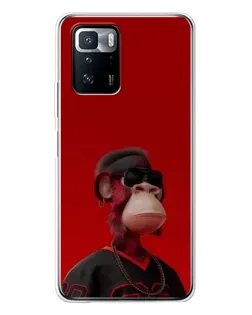 Чехол для Xiaomi POCO X3 GT с картинкой «Bored Ape в красном» Чехол для Xiaomi POCO X3 GT с картинкой «Bored Ape в красном»