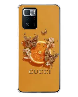 Чохол для Xiaomi POCO X3 GT з картинкою «Gucci — золоті метелики» Чохол для Xiaomi POCO X3 GT з картинкою «Gucci — золоті метелики»