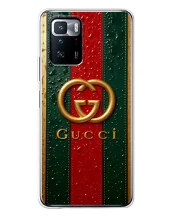 Чохол для Xiaomi POCO X3 GT з картинкою «Gucci — фірмова смуга та золото» Чохол для Xiaomi POCO X3 GT з картинкою «Gucci — фірмова смуга та золото»