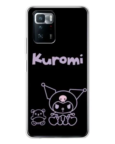 Чехол для Xiaomi POCO X3 GT с картинкой «Kuromi — черный минимализм»