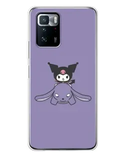 Чохол для Xiaomi POCO X3 GT з картинкою «Kuromi на ліловому фоні»