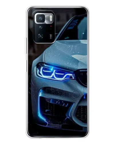 Чехол для Xiaomi POCO X3 GT с картинкой «Взгляд BMW с синими фарами»
