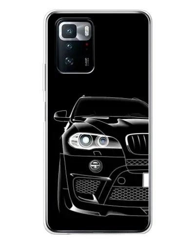 Чехол для Xiaomi POCO X3 GT с картинкой «Темный силуэт BMW»