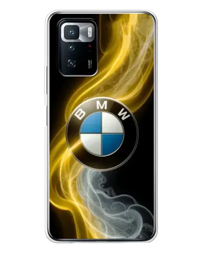 Чехол для Xiaomi POCO X3 GT с картинкой «Золотистый дым BMW»