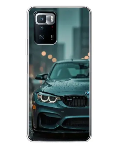 Чехол для Xiaomi POCO X3 GT с картинкой «BMW в огнях города»