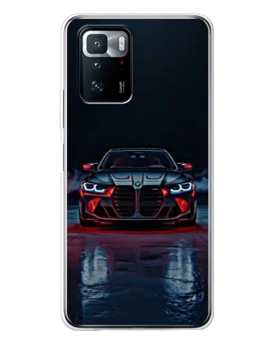 Чехол для Xiaomi POCO X3 GT с картинкой «BMW на мокрой дороге»