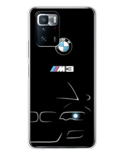 Чехол для Xiaomi POCO X3 GT с картинкой «Минималистичный принт BMW M3»