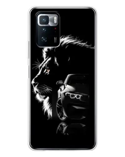 Чехол для Xiaomi POCO X3 GT с картинкой «BMW и лев»