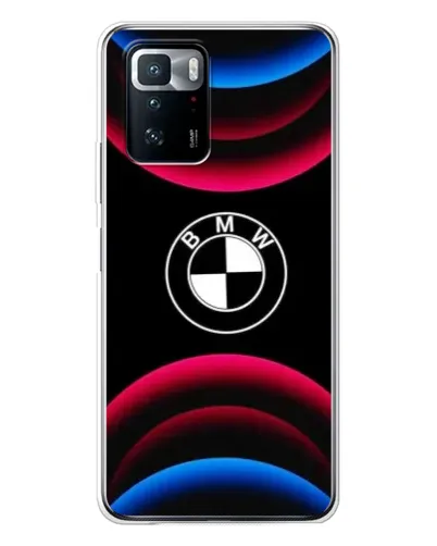 Чехол для Xiaomi POCO X3 GT с картинкой «Логотип BMW и неоновые дуги»
