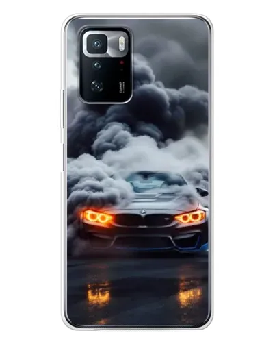 Чехол для Xiaomi POCO X3 GT с картинкой «BMW в дыму»