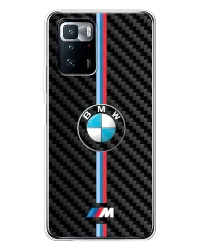 Чехол для Xiaomi POCO X3 GT с картинкой «Эмблема BMW и карбон»