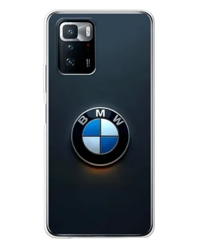 Чехол для Xiaomi POCO X3 GT с картинкой «Логотип BMW — минимализм»