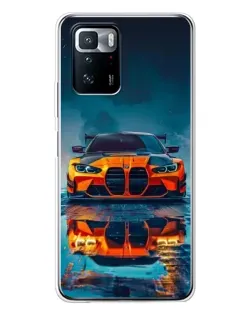 Чехол для Xiaomi POCO X3 GT с картинкой «BMW — золотая эмблема»