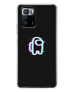Чехол для Xiaomi POCO X3 GT с картинкой «Among Us неон»