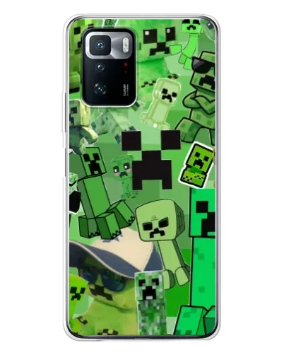 Чехол для Xiaomi POCO X3 GT с картинкой «Криперы Minecraft» Чехол для Xiaomi POCO X3 GT с картинкой «Криперы Minecraft»