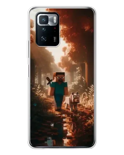Чехол для Xiaomi POCO X3 GT с картинкой «Стив в лесу» Чехол для Xiaomi POCO X3 GT с картинкой «Стив в лесу»