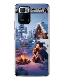 Чохол для Xiaomi POCO X3 GT з картинкою «Зимовий Minecraft»