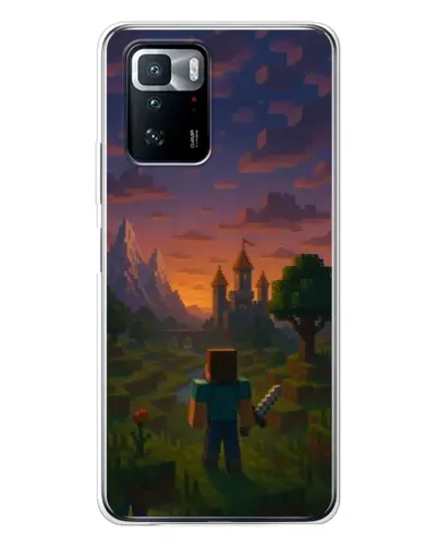 Чехол для Xiaomi POCO X3 GT с картинкой «Стив у башни» Чехол для Xiaomi POCO X3 GT с картинкой «Стив у башни»