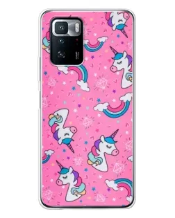 Чехол для Xiaomi POCO X3 GT с картинкой «Unicorn паттерн розовый» Чехол для Xiaomi POCO X3 GT с картинкой «Unicorn паттерн розовый»