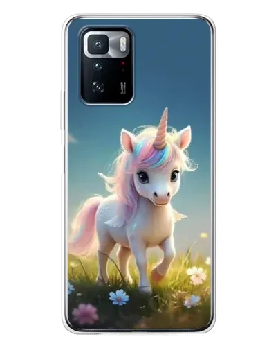 Чехол для Xiaomi POCO X3 GT с картинкой «Единорог на поляне»