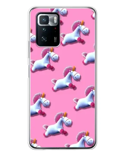 Чехол для Xiaomi POCO X3 GT с картинкой «Единороги на розовом»
