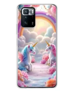 Чехол для Xiaomi POCO X3 GT с картинкой «Радуга и единороги» Чехол для Xiaomi POCO X3 GT с картинкой «Радуга и единороги»