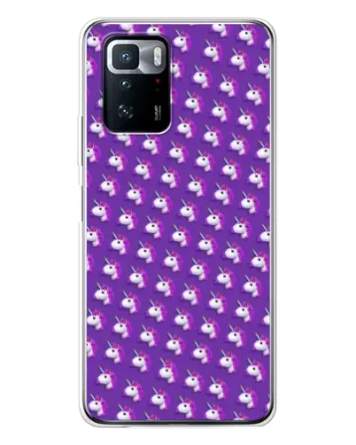 Чехол для Xiaomi POCO X3 GT с картинкой «Единороги на фиолетовом»