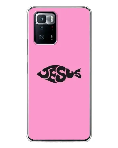 Чехол для Xiaomi POCO X3 GT с картинкой «Розовый символ Jesus» Чехол для Xiaomi POCO X3 GT с картинкой «Розовый символ Jesus»